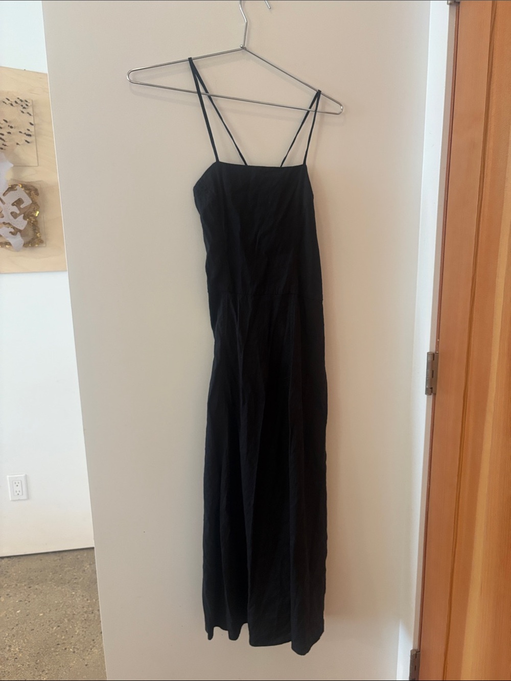 Fifteen Twenty Black Double-Strap Maxi Dress